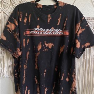 Harley-Davidson graphic bleach acid wash tee shirt